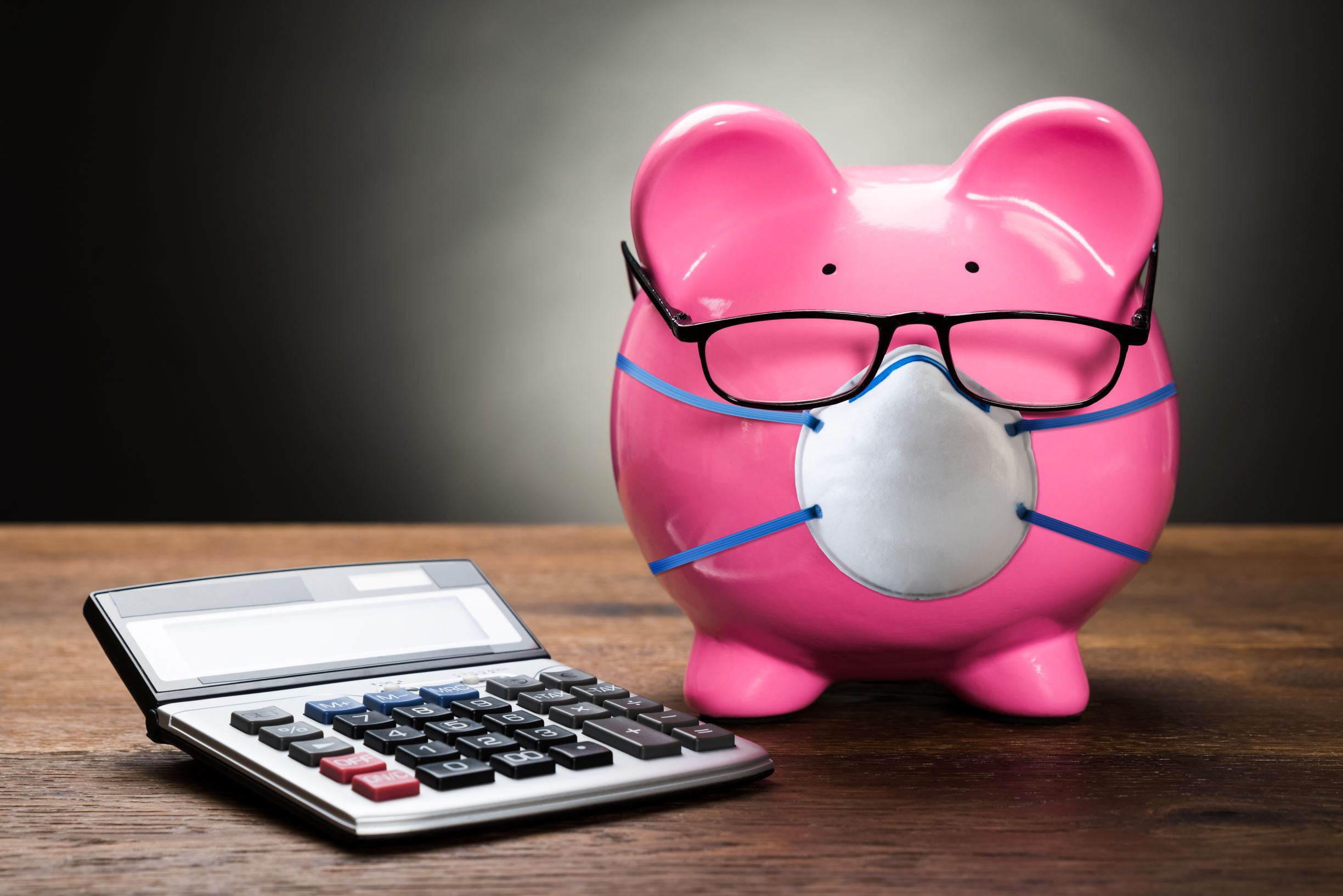 Photo of piggy bank and calculator