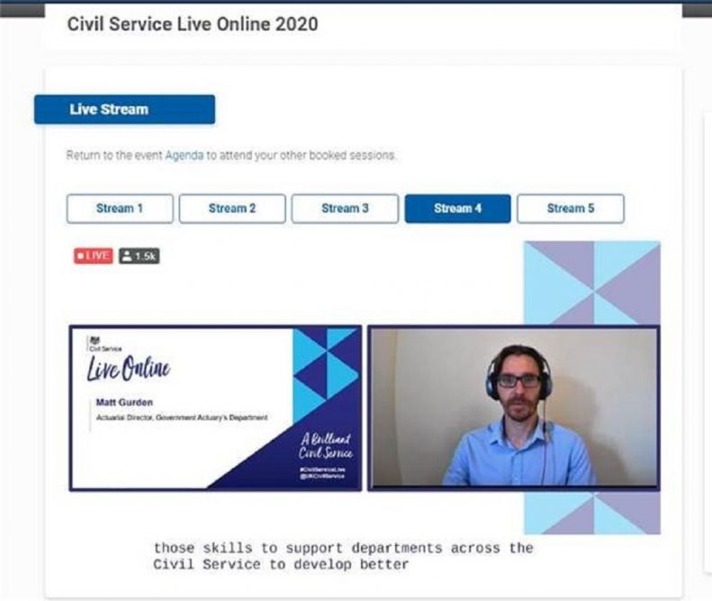 Screen grab of man presenting at a webinar.