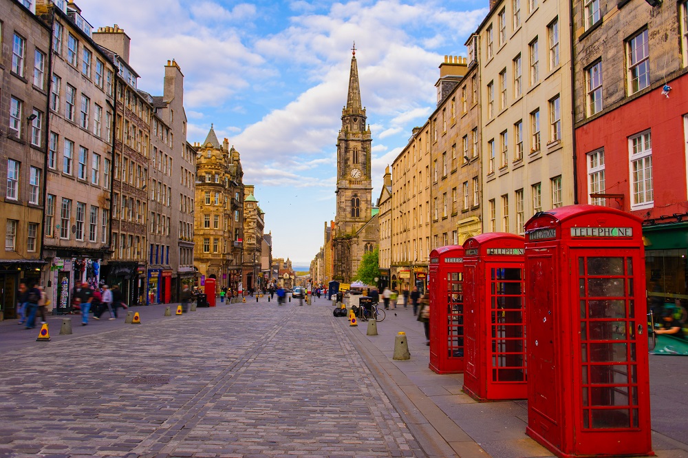 View of Edinburgh old town.