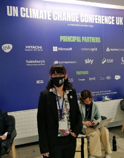 Blog author Sara Ronayne at the COP26 conference